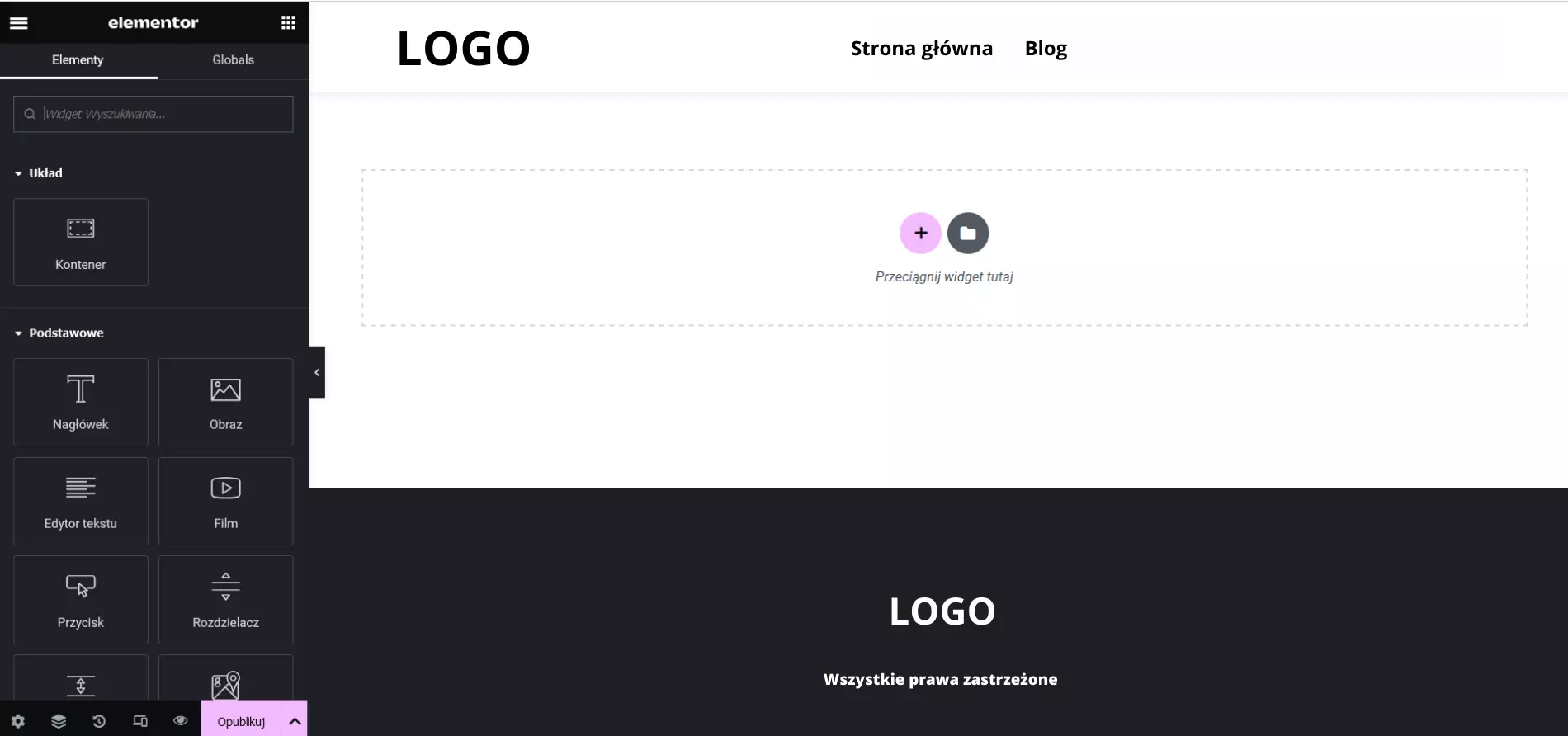 Screen Elementor