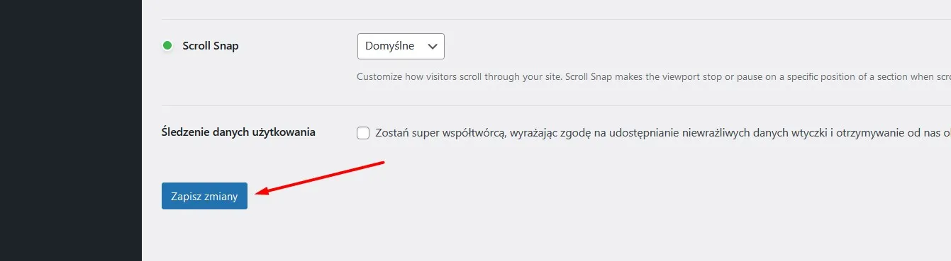 Zapisywanie zmian Elementora 